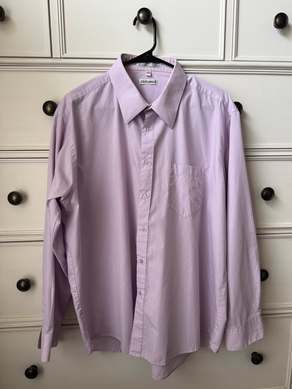 Armando Light Lavender Button-Up Dress Shirt